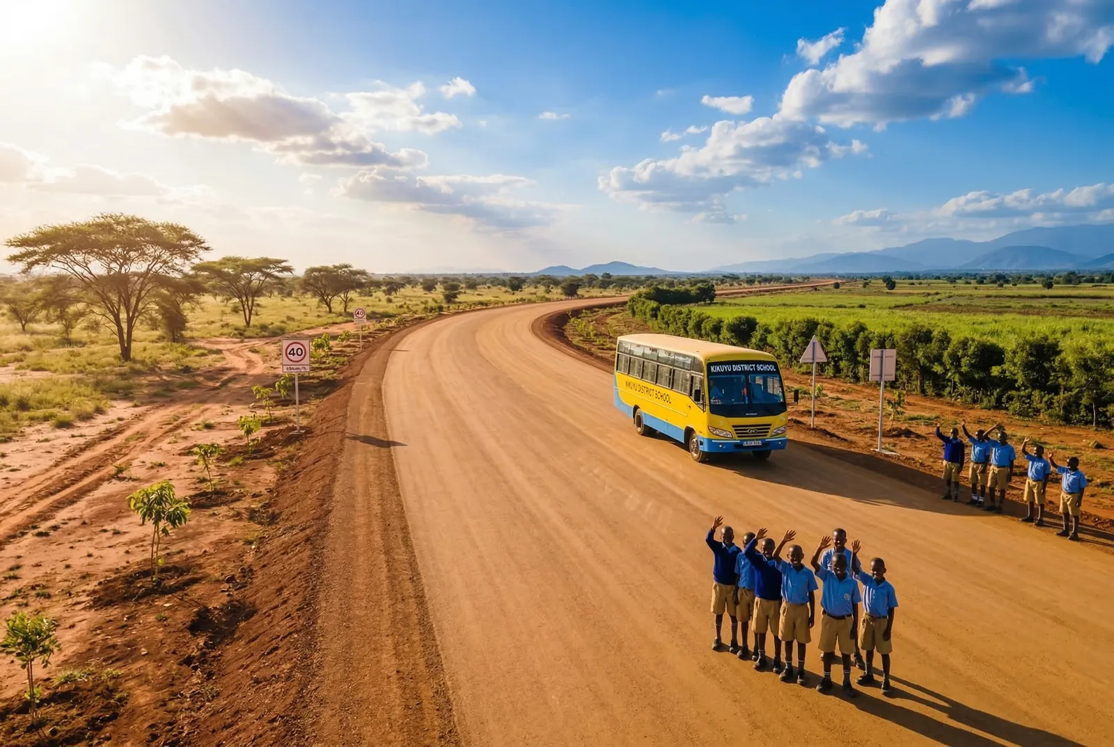 Nachher: neue Straße